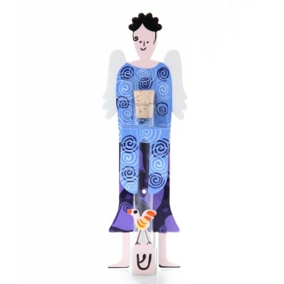 Blue Angel Mezuzah Case by Tzuki by aJudaica