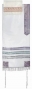 Emanuel Organza Prayer Shawl - White and Purple