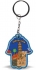 Rubber Hamsa City of David keychain