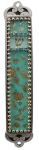 Green and Gold Mezuzah Case by Iris