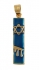 Gold Filled Blue Enamel Mezuzah Pendant