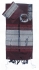 Gabrieli silk Tallit Set in Dark Red with Silver