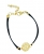 Gold color Shema Yisrael Bracelet on Leather Cord by aJudaica