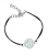 Rhodium Shema Yisrael Bracelet on Leather Cord by aJudaica