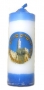 Safed Round Pillar "Jerusalem" Havdalah Candle