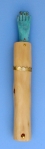Olive Wood Hamsa hand Mezuzah case By Shraga Landesman