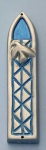 Peace Dove Turqoise Mezuzah case By Shraga Landesman