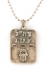 Israeli Army Dog Tag Metal Pendant - Hamsa