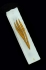 Glass Mezuzah with gold "shin"