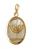 Gold Filled Mother of Pearl Menorah Pendant