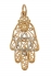 Gold Filled Two-tone Hamsa Star of David Pendant
