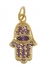 Gold Filled Hamsa Amethyst Pendant