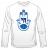 Blue Hamsa Chai Long Sleeve T-Shirt by aJudaica
