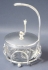 Silver plate & Glass Honey Dish