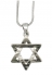 Rhodium Star of David Pendant Necklace