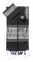 Gabrieli silk Tallit Set in Black with Silver