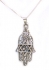 Sterling Silver Hamsa with Star of David Pendant