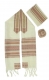 Rikmat Elimelech Handloom Woven White Maroon Silk Tallit