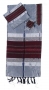 Gabrieli silk Tallit Set in Gray with Red