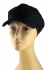 Womens Lightweight Black Cap with Metallic Design