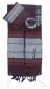 Gabrieli silk Tallit Set in Dark Red with Silver