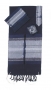 Gabrieli silk Tallit Set in Dark Blue with Silver
