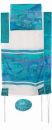 Emanuel Silk Tallit - Vista in blue