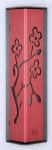 Pink Almond Tree Mezuzah Case by Shraga Landesman