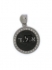 Sterling Silver Black Enamel Zirconium Pendant