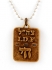 Israeli Army Dog Tag Bronze Pendant - Chai