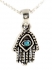 Silver and Opal Hamsa Necklace