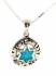 Silver and Opal Kaballah Star of David Pendant