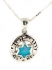 Silver and Opal Kaballah Star of David Pendant