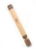 Two Color Wood Mezuzah with pewter Menorah