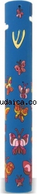 Childrens "Butterfly" wood and rubber mezuzah by aJudaica