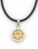 Two-Tone Rubber Cord Star of David necklace