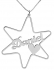 Silver Cursive English Name Necklace - Star of David