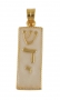 Gold Filled and Silver Mezuzah Pendant