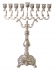 Large Nickel Chanukah Menorah Hanukia