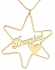 Gold Filled Cursive English Name Necklace - Star of David