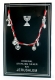 Red Thread and silver Bracelet - Flowers Design