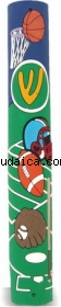 Childrens "Sport" wood and rubber mezuzah by aJudaica
