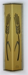Gold Wheat Mezuzah Case by Shraga Landesman