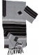Gabrieli Cotton Tallit - Gray with Black