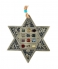 Hebrew Pewter Star of David with Breastplate Stones