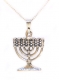Sterling Silver Menorah Pendant