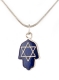 Hamsa and Star of David changing color pendant
