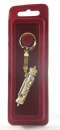 Gold Key Chain Car Mezuzah  - Scroll Style