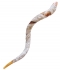 Yemenite Decorated Shofar - White and Silver