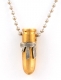Israeli Army Bullet Bronze Pendant - Chai